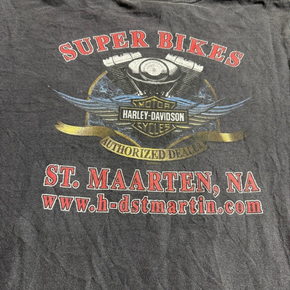 Vintage Harley Davidson Graphic Longsleeve Tee 90s Biker Grunge Y2K Size Medium - Picture 5 of 8